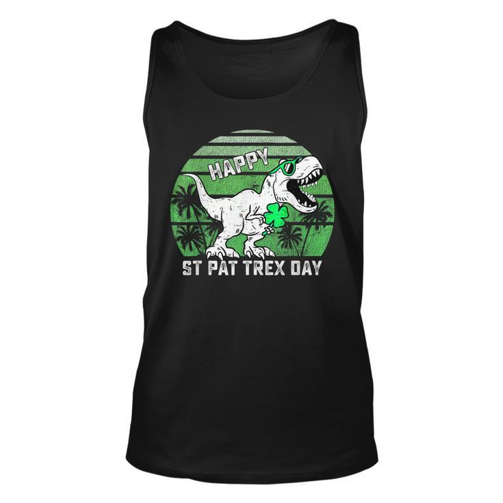 Happy St Pat T Rex Day Shamrock Dinosaur St Patricks Day  Unisex Tank Top