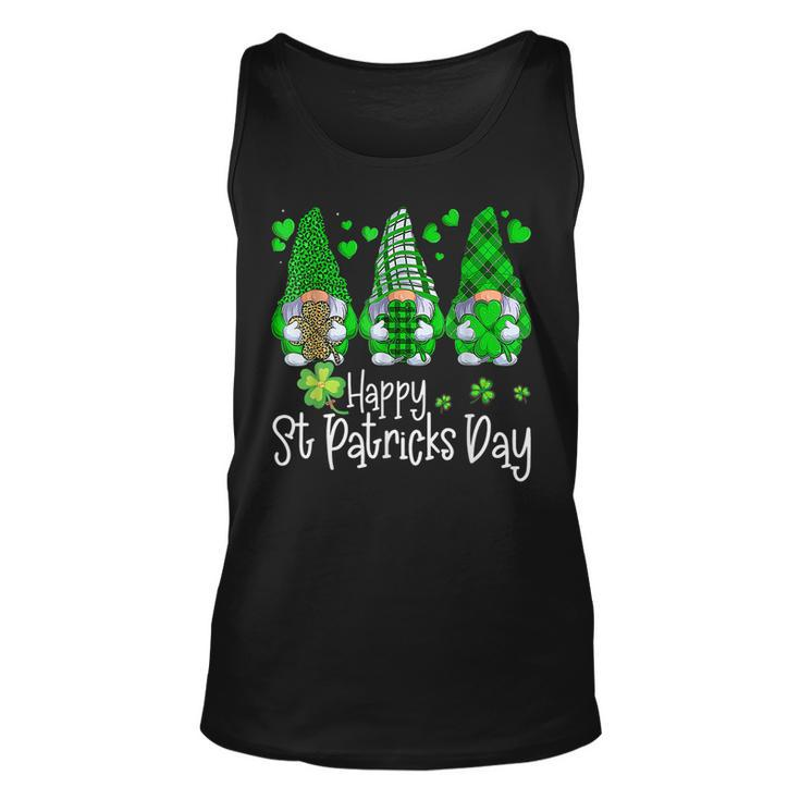 Happy St Patricks Day Cute Gnomes Lucky Heart Shamrock Irish  Unisex Tank Top