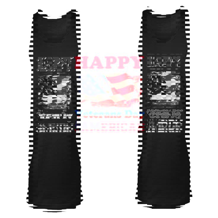 Happy Veterans Day American - Flag Veterans Day American  Unisex Tank Top
