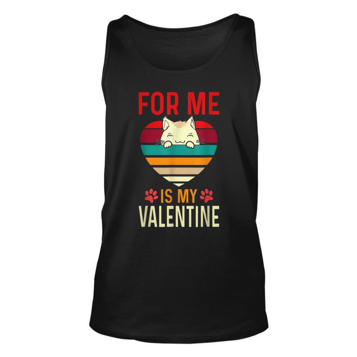 Heart Cat For Valentine For Me My Cat Is My Valentine  Unisex Tank Top