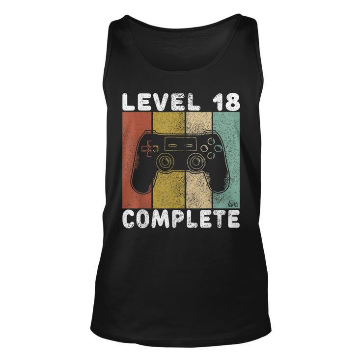 Herren 18 Geburtstag Jungen Gamer Level 18 Complete Tank Top