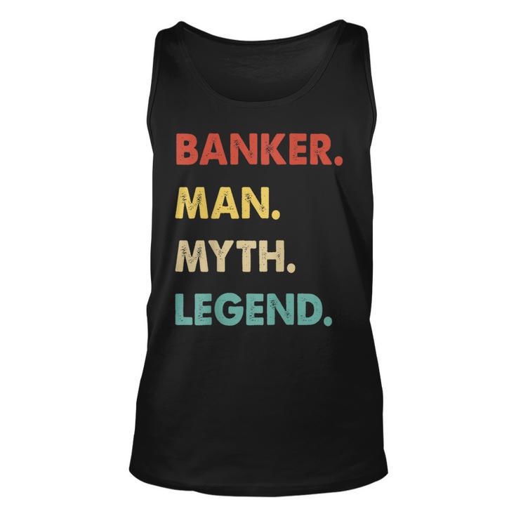 Herren Banker Mann Mythos Legende Tank Top