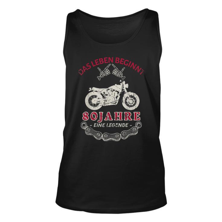 Herren Unisex TankTop zum 80. Geburtstag, Legende Biker & Chopper Motiv