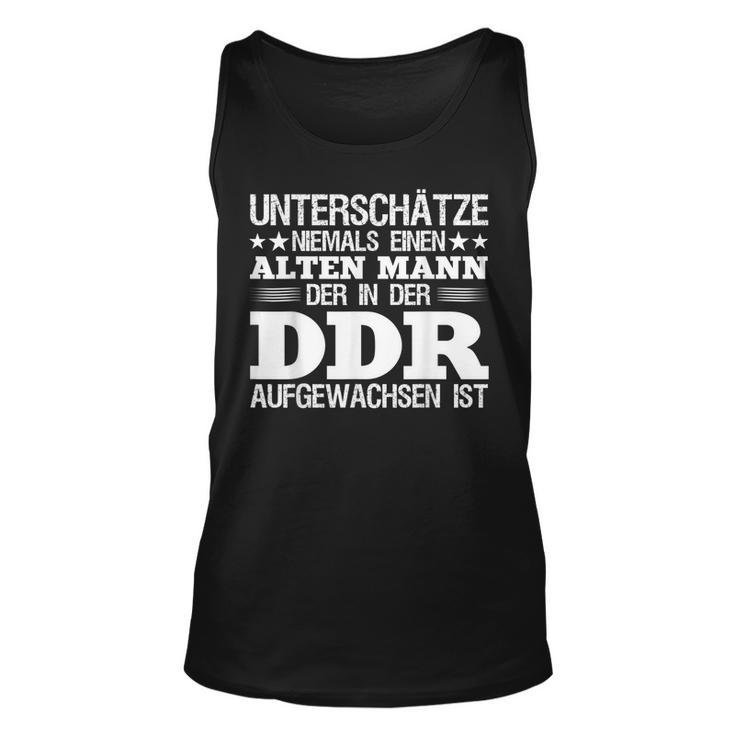 Herren Unterschätze Niemals Einen Alten Mann Aufgewachsen Ddr Tank Top