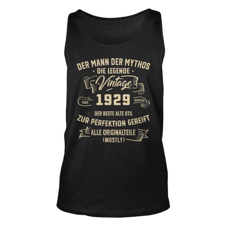 Herren Vintage Der Mann Mythos Die Legende 1929 94 Geburtstag Tank Top