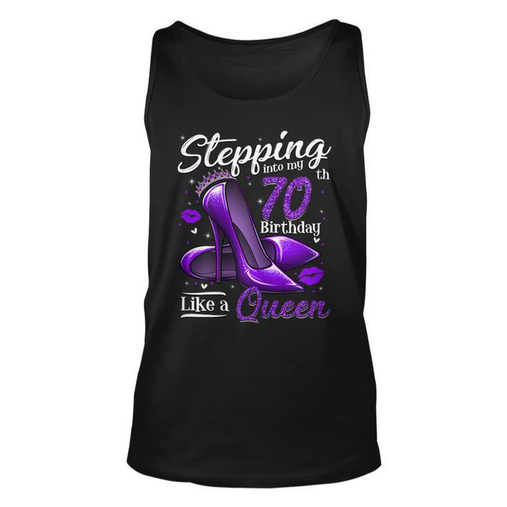 Womens High Heels Stepping Into My 70Th Birthday 70 And Fabulous Tank Top