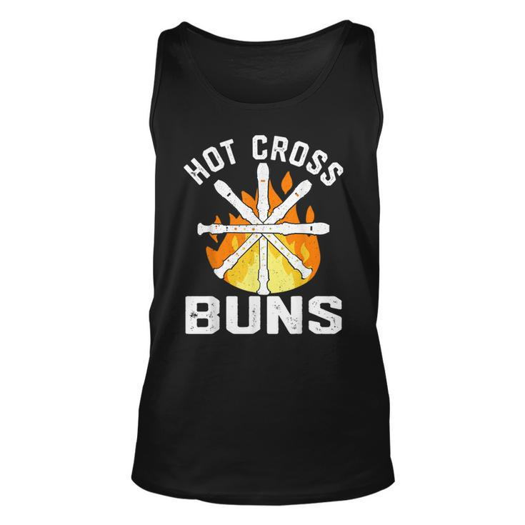 Hot Cross Buns Recorder Womens Pattern For Dad Vintage   Unisex Tank Top