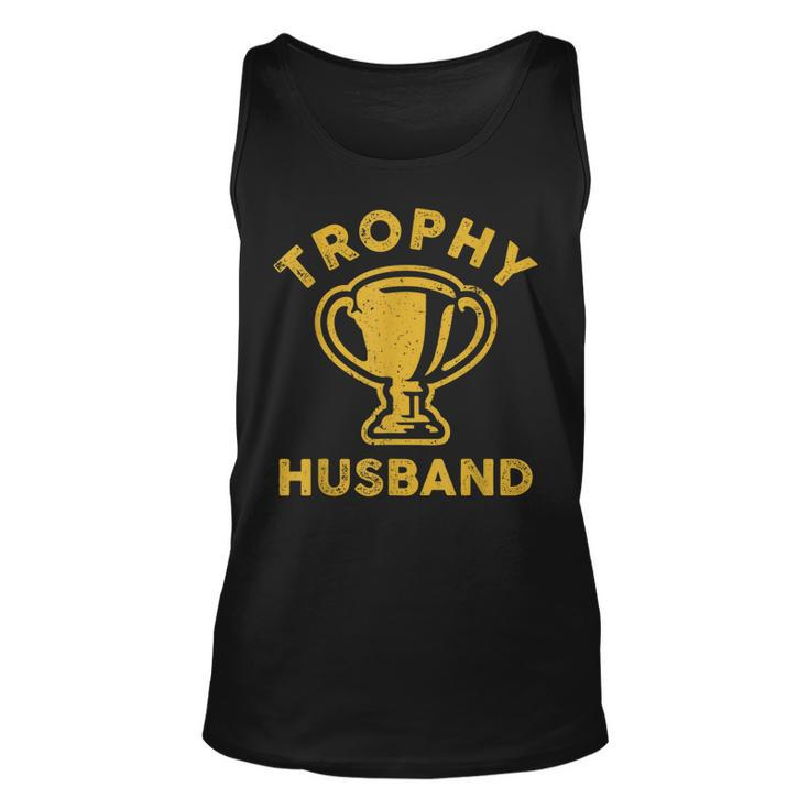Husband Trophy Cup Vintage Retro Design Fathers Day Gift  Unisex Tank Top