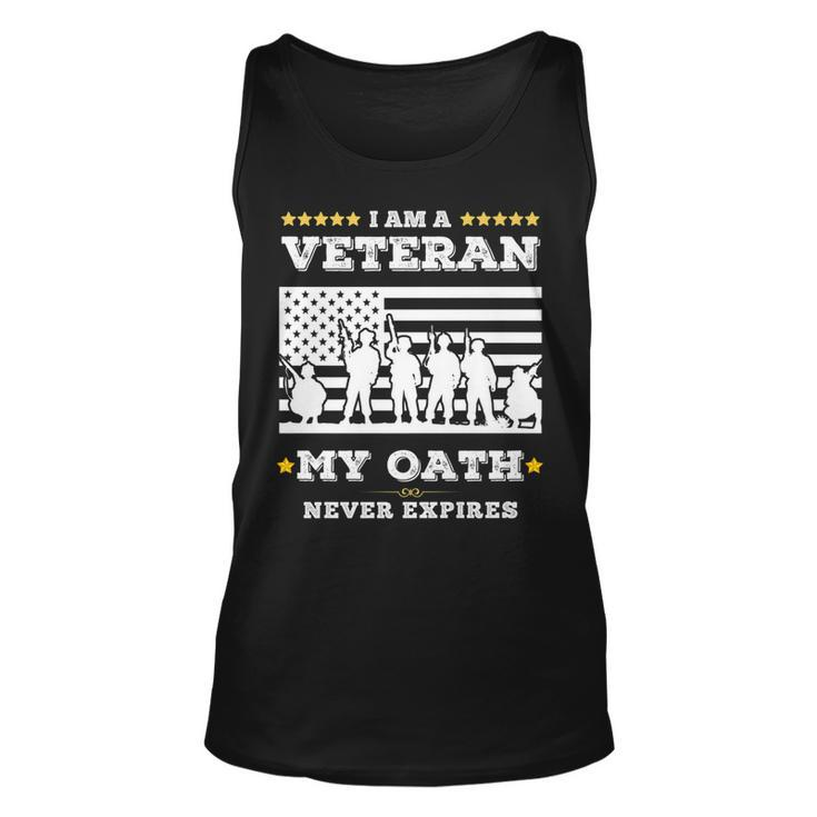 I Am A Veteran My Oath Never Expires Veteran Day Gift   V8 Unisex Tank Top