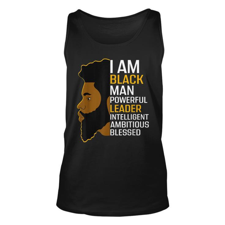 I Am Black Man Powerful Leader Black King African American V2 Unisex Tank Top