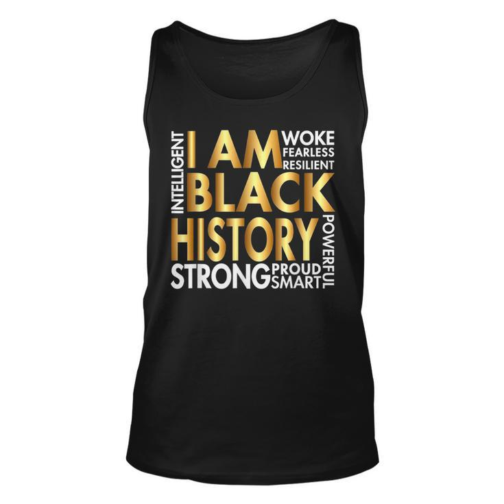 I Am Black Woman Black History Month Apparel Melanin African  Unisex Tank Top