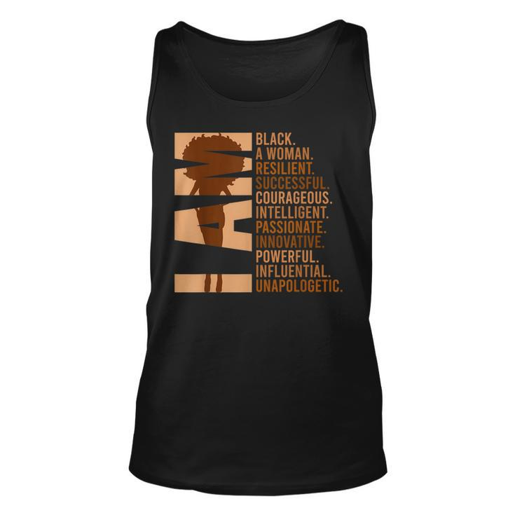 I Am Black Woman Black History Month Unapologetically  Unisex Tank Top