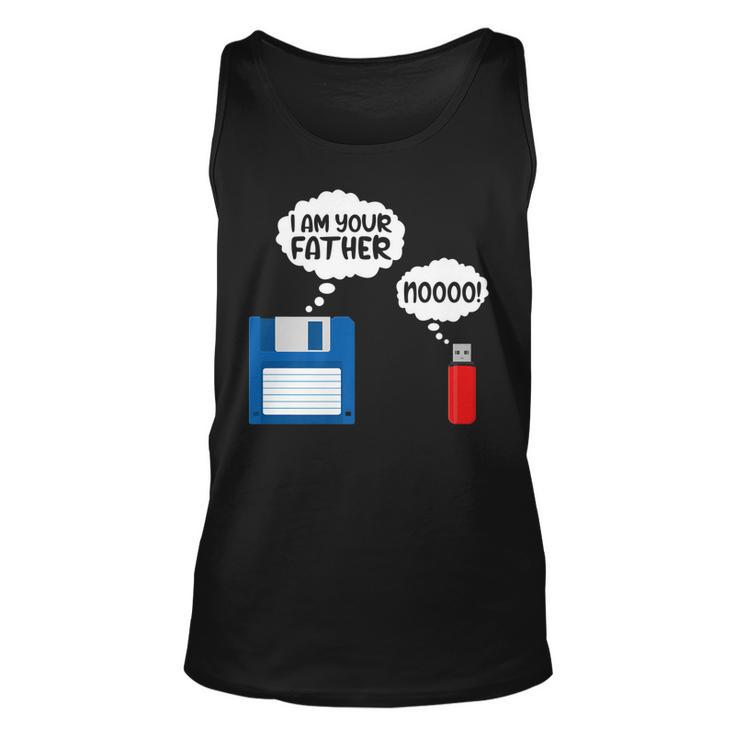 I Am Your Father Fun Usb Floppy Disk It Computer Geek Nerds   Unisex Tank Top