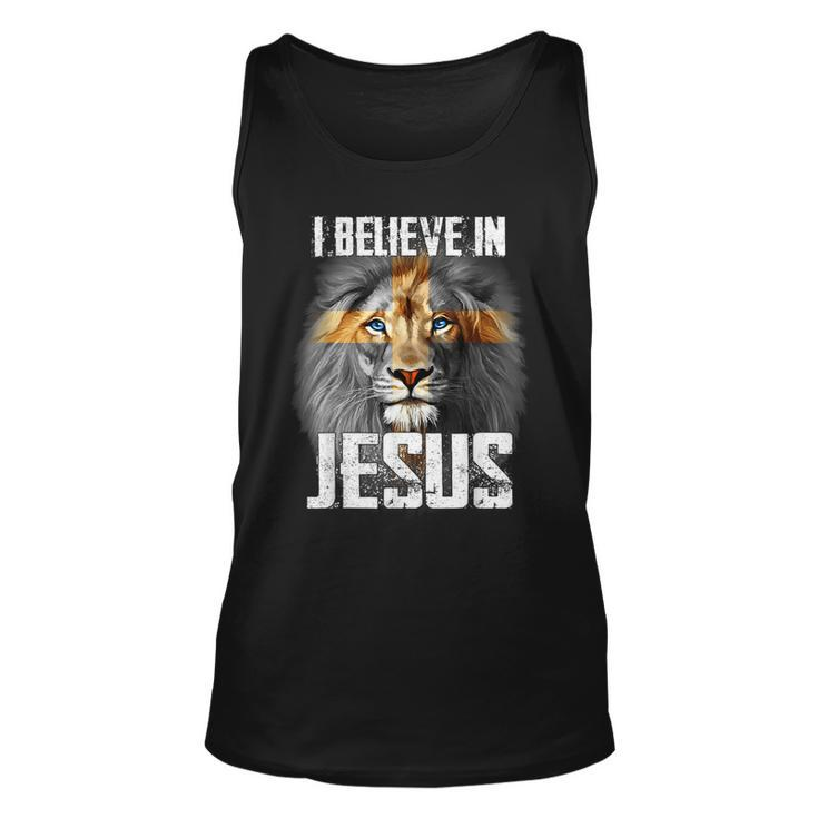 I Believe In Jesus Lion Christian God  Unisex Tank Top