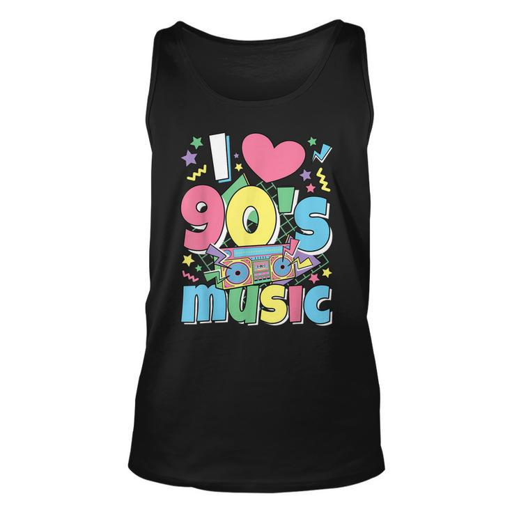 I Love 90S Music 1990S Theme Outfit Nineties 90S Costume  Unisex Tank Top