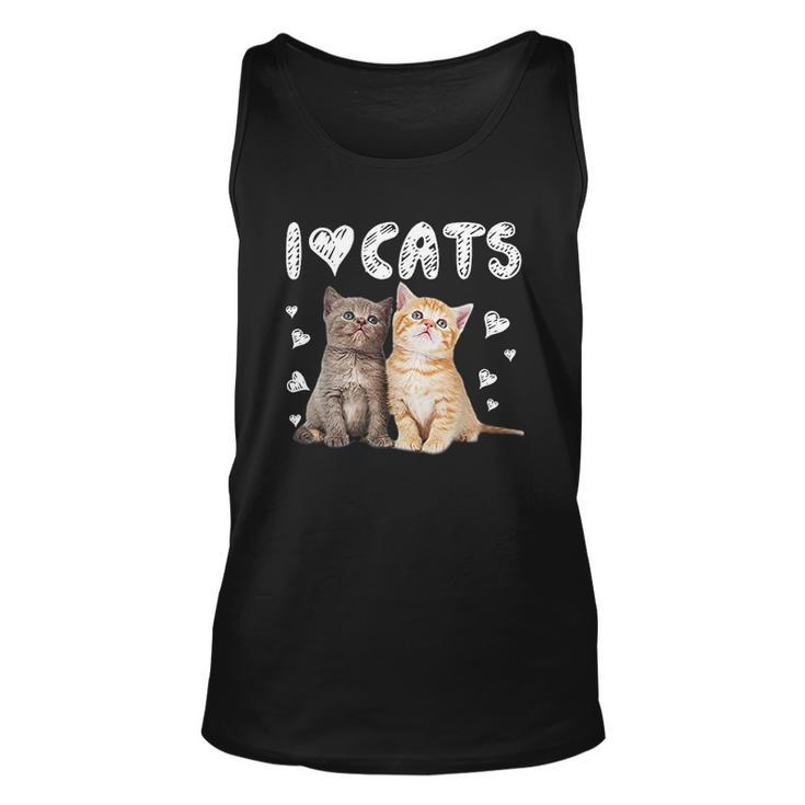 I Love Cats I Love Kittens Cat Lover Men Women Tank Top Graphic Print Unisex