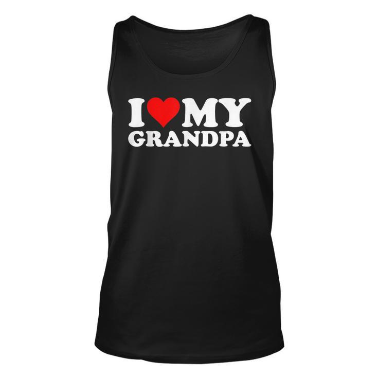 I Love Heart My Grandpa Grandfather Gramps Granddad  Unisex Tank Top