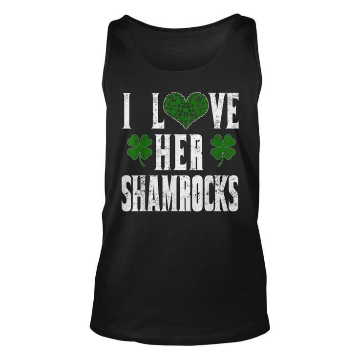 I Love Her Shamrocks Funny Couples St Patricks Day T Shirt Unisex Tank Top