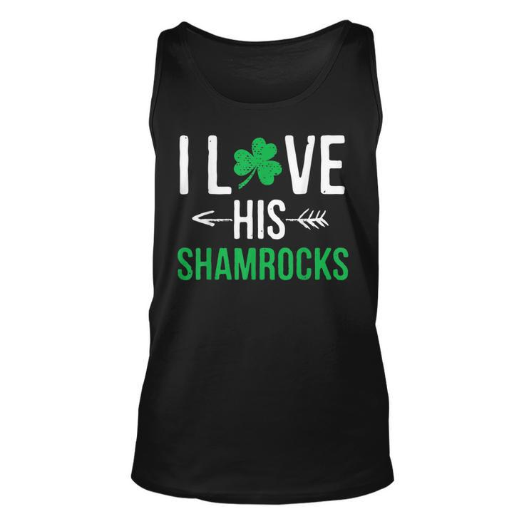 I Love His Shamrocks St Patricks Day Couples Unisex Tank Top