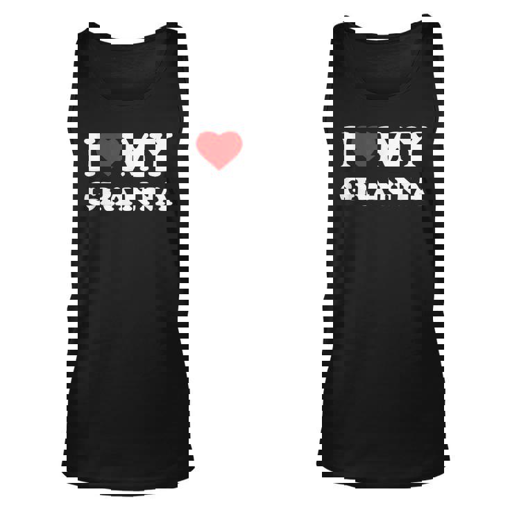 I Love My Granna Heart Unisex Tank Top