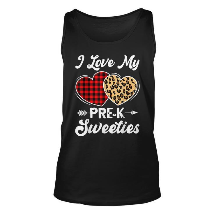 I Love My Pre-K Sweeties Hearts Valentines Day Teacher Gift  Unisex Tank Top