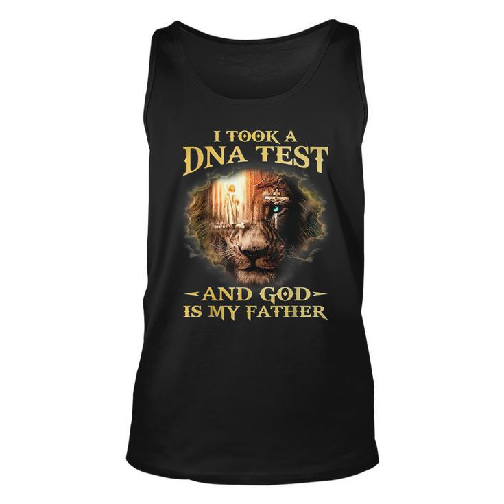 I Took A Dna Test And God Is My Father Lion Jesus Christian  Unisex Tank Top