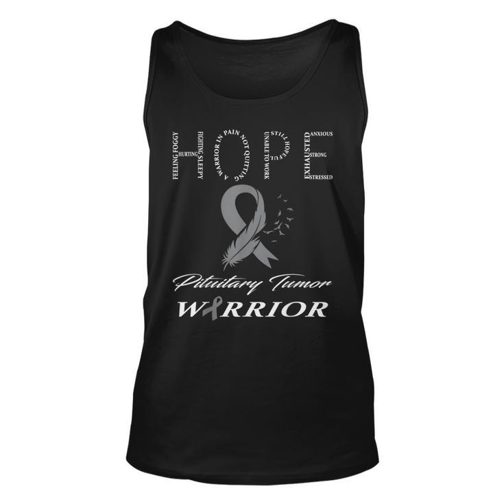 I Wear Gray For Pituitary Tumor Awareness Warrior  Unisex Tank Top
