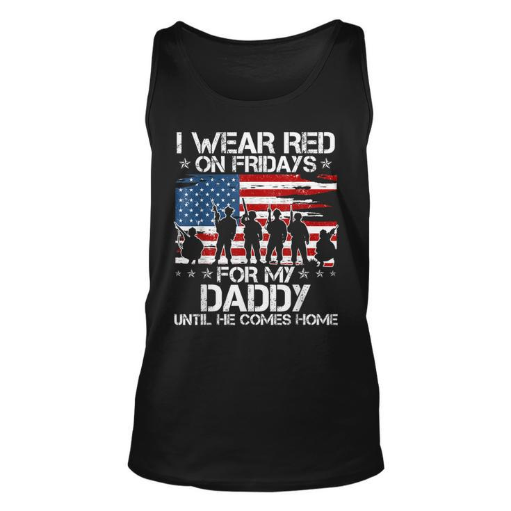 I Wear Red On Friday For My Daddy Support Our Troops  Unisex Tank Top