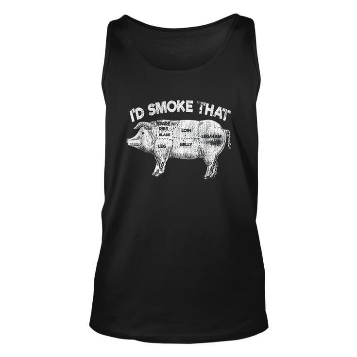Id Smoke That Pig Grill BBQ Meat Barbeque Men Women Tank Top Graphic Print Unisex