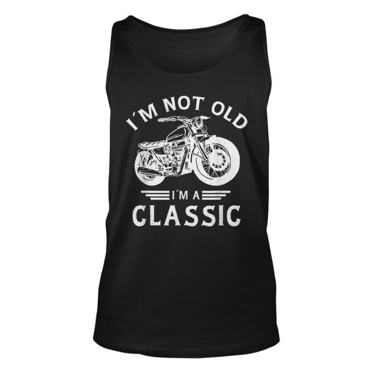 I’M Not Old I’M A Classic Fathers Day  Vintage Motorbike  Unisex Tank Top