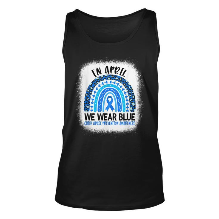 In April We Wear Blue - Child Abuse Prevention Awareness  Unisex Tank Top