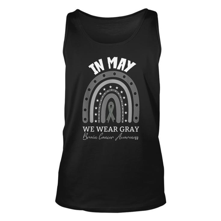 In May We Wear Gray Brain Cancer Awareness  Unisex Tank Top