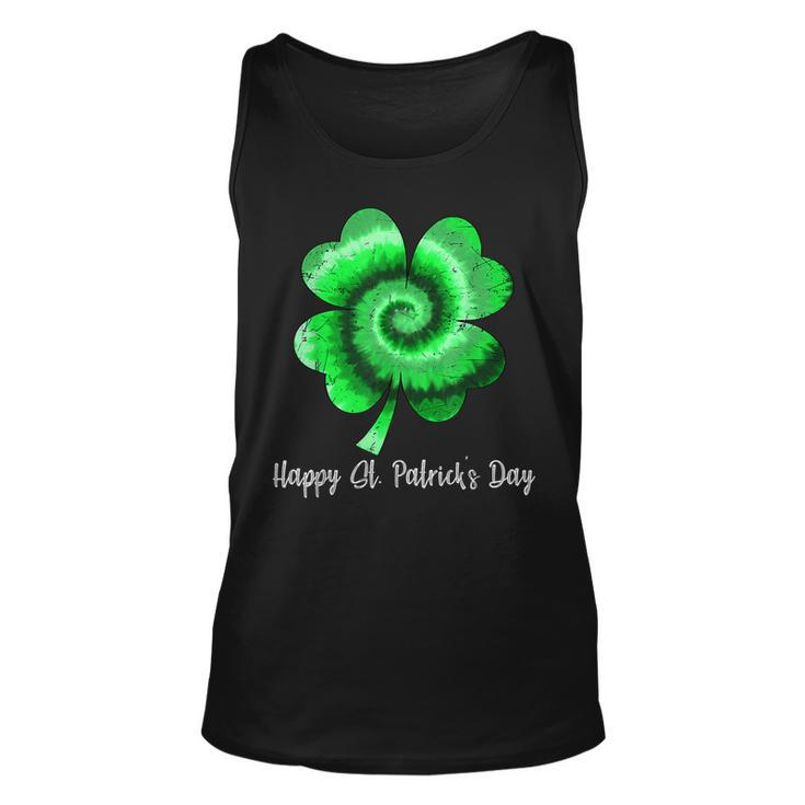 Irish Shamrock Tie Dye Happy St Patricks Day Go Lucky  Unisex Tank Top