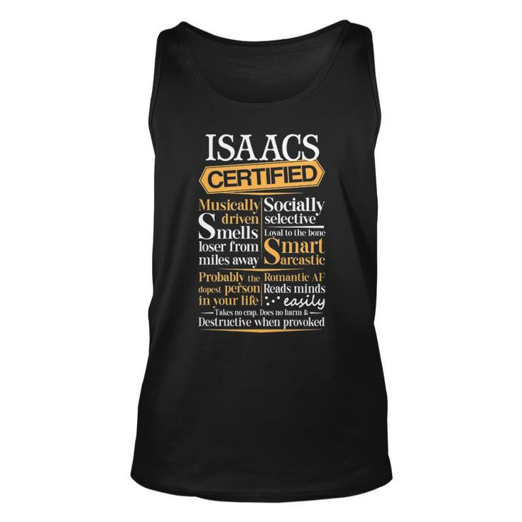 Isaacs Name Gift Certified Isaacs Unisex Tank Top