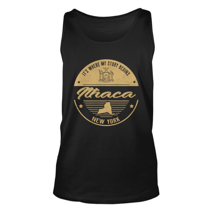 Ithaca New York Its Where My Story Begins  Unisex Tank Top
