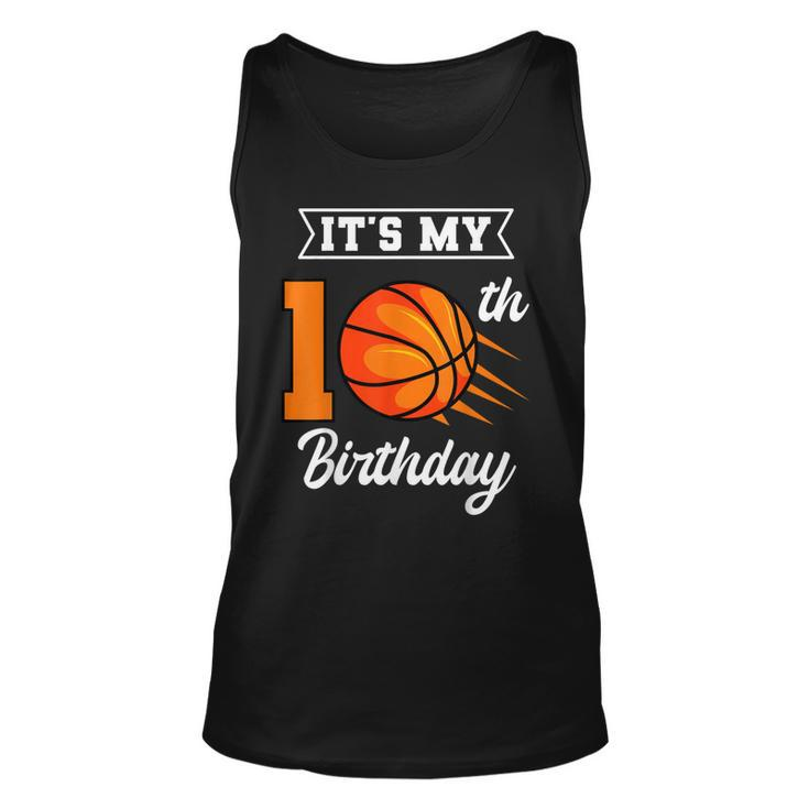 Its My 10Th Birthday Basketball Bday Party Celebration 10Th Tank Top