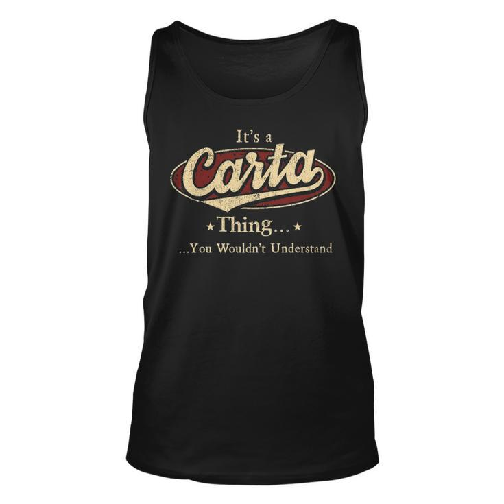 Its A Carta Thing You Wouldnt Understand Shirt Personalized Name Gifts   With Name Printed Carta Unisex Tank Top