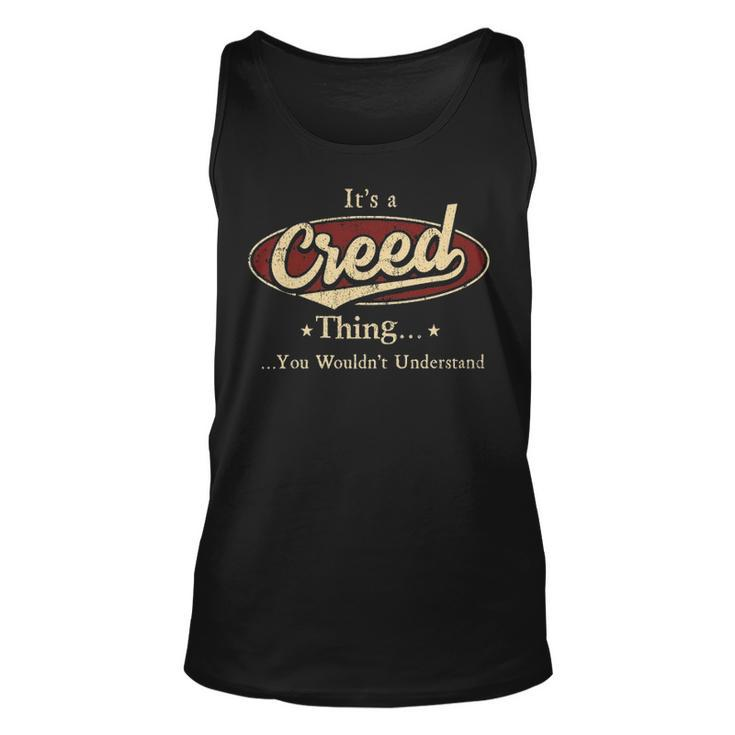 Its A Creed Thing You Wouldnt Understand Shirt Personalized Name Gifts T Shirt Shirts With Name Printed Creed Men Women Tank Top Graphic Print Unisex
