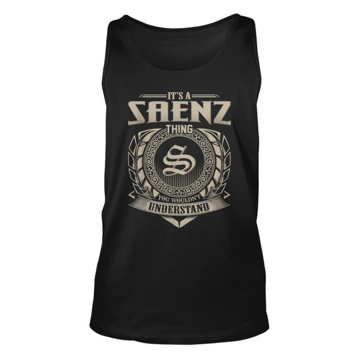 Its A Saenz Thing You Wouldnt Understand Name Vintage  Unisex Tank Top