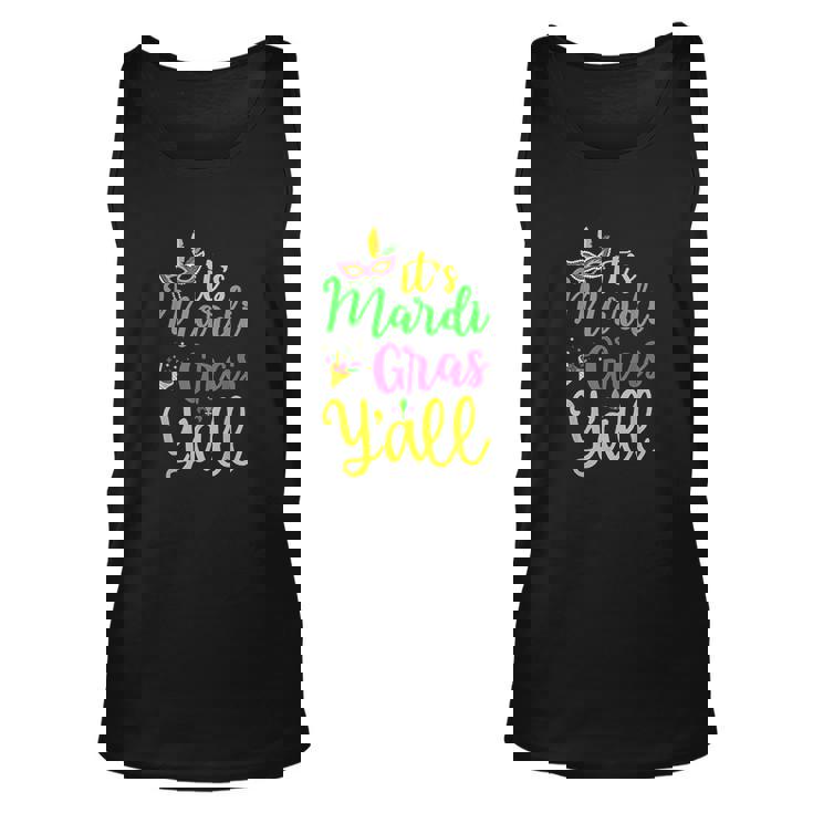 Its Mardi Gras Yall Mardi Gras Costume Mask Costume Men Women Tank Top Graphic Print Unisex