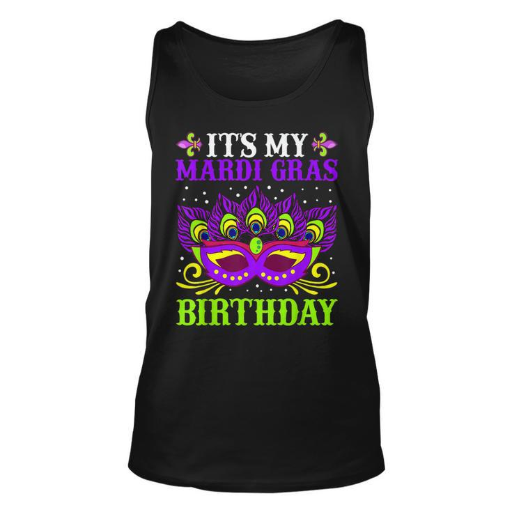 It’S My Mardi Gras Birthday Funny Mardi Gras Mask  V2 Unisex Tank Top