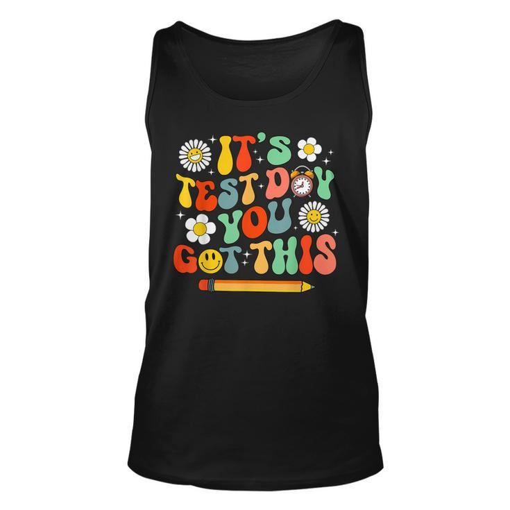 Its Test Day You Got This Retro Testing Day Wavy  Unisex Tank Top