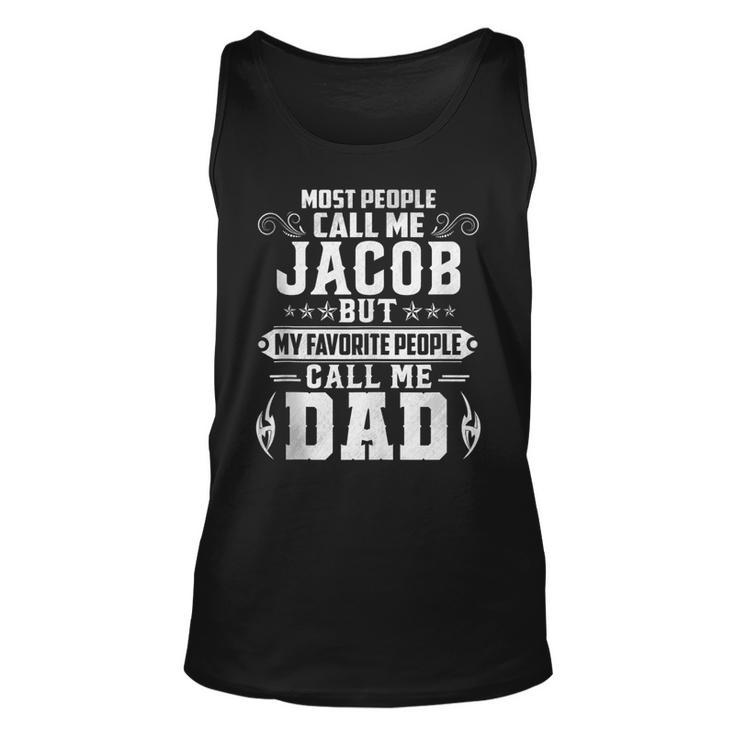 Jacob - Name Funny Fathers Day Personalized Men Dad  Unisex Tank Top