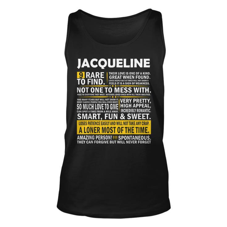 Jacqueline 9 Rare To Find Completely Unexplainable Unisex Tank Top