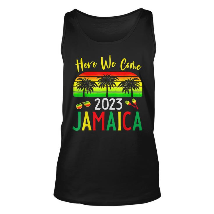 Jamaica 2023 Here We Come Matching Family Vacation Trip  Unisex Tank Top