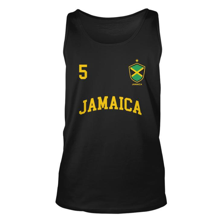 Jamaica Shirt Number 5 Soccer Team Sports Jamaican Flag Shirt Hoodie Tank Top Men Women Tank Top Graphic Print Unisex