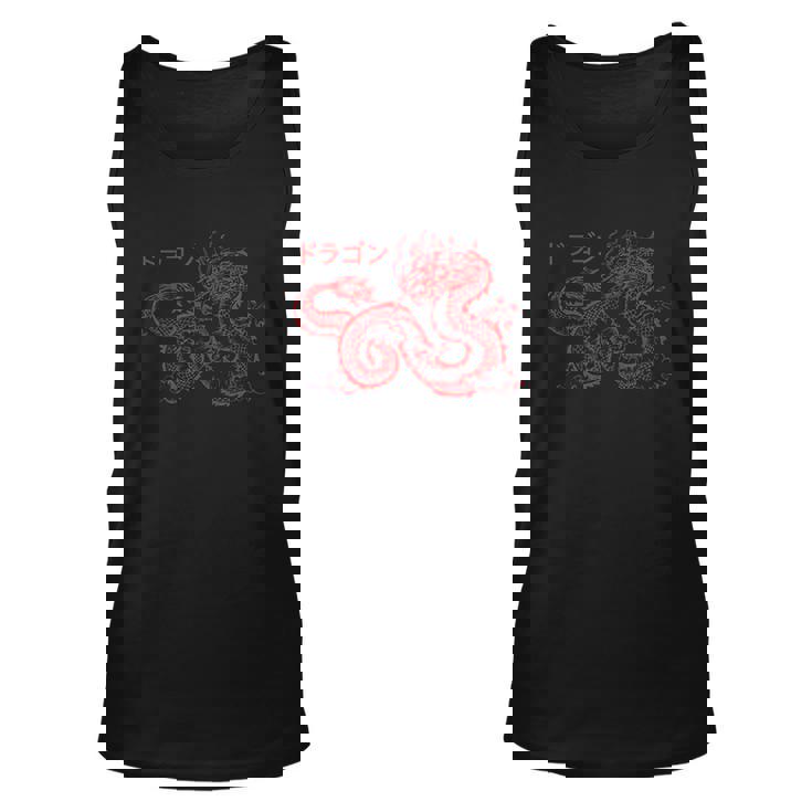 Japanese Aesthetic Dragon Kanji Men Women Tank Top Graphic Print Unisex Japanese Aesthetic Dragon Kanji Men Women Tank Top Graphic Print Unisex