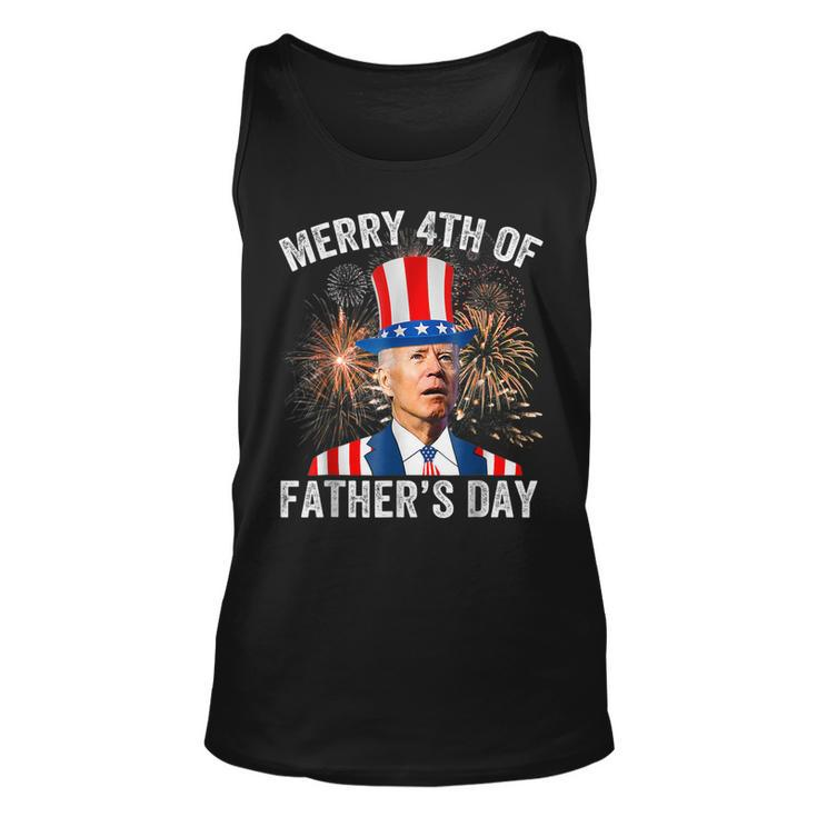 Joe Biden Merry 4Th Of Fathers Day Funny 4Th Of July  Unisex Tank Top