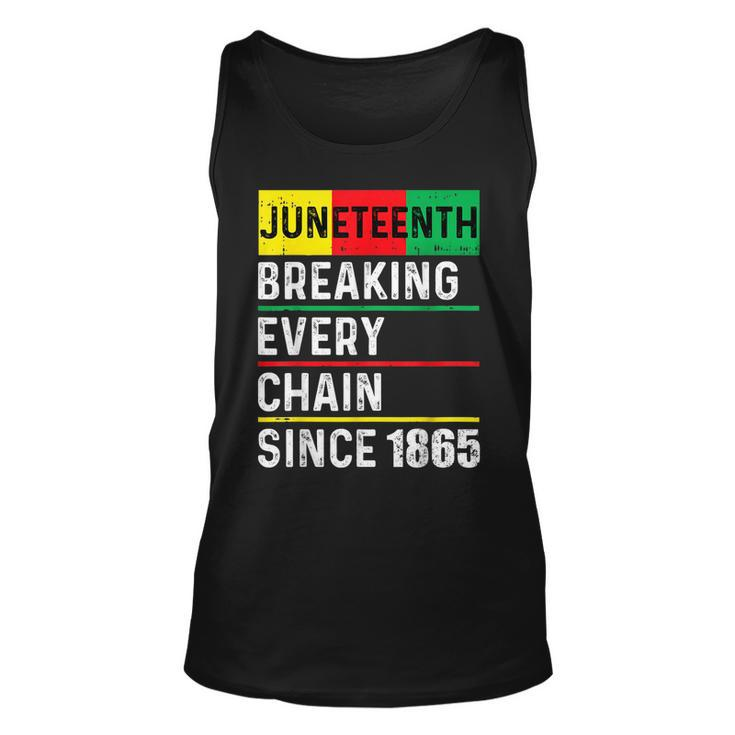 Junenth Breaking Every Chain Since 1865 African American  Unisex Tank Top