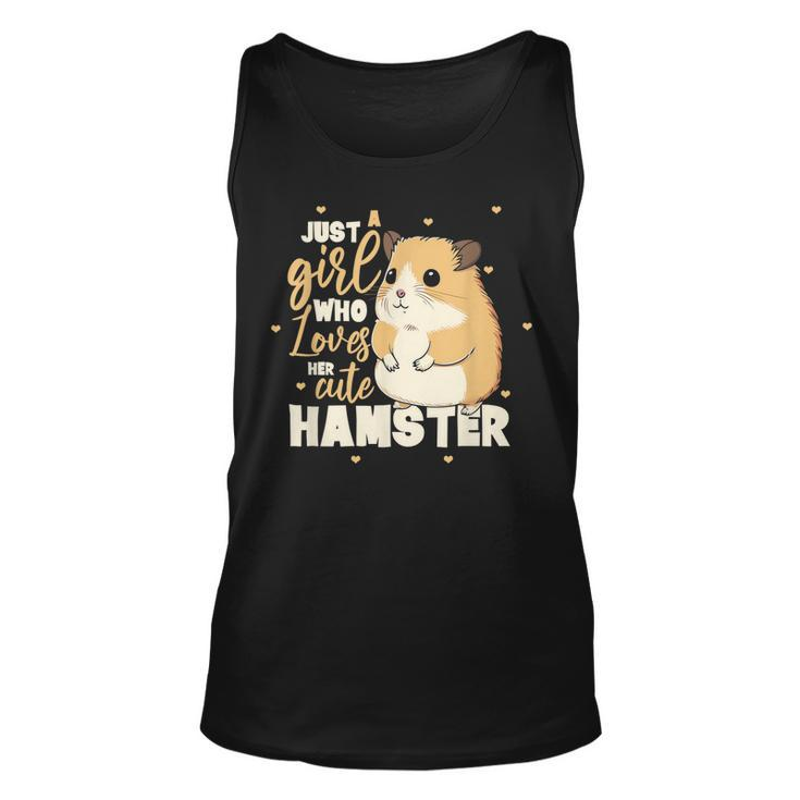 Just A Girl Who Loves Her Cute Hamster National Pet Day  Unisex Tank Top